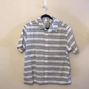 New Goodfellow & Co Short Sleeve Striped Button Down XL